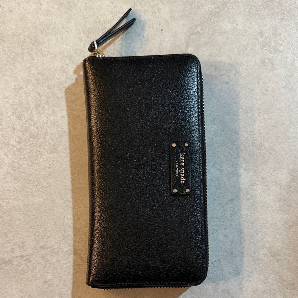 Kate Spade Black Zip-Around Wallet